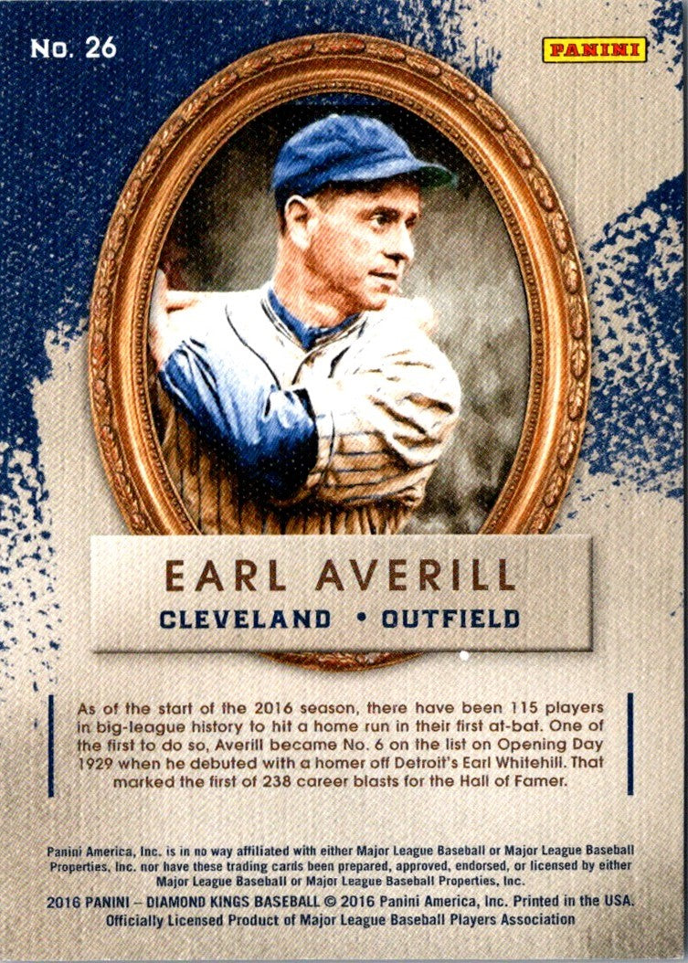 2016 Panini Diamond Kings Earl Averill