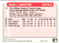 1991 Classic Best Prince William Cannons Jason Robertson #22