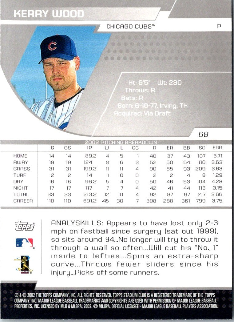 2002 Stadium Club Kerry Wood