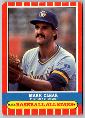1987 Fleer Baseball All-Stars Mark Clear #9