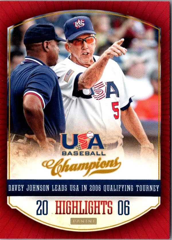 2013 Panini USA Champions Highlights Davey Johnson Leads #8