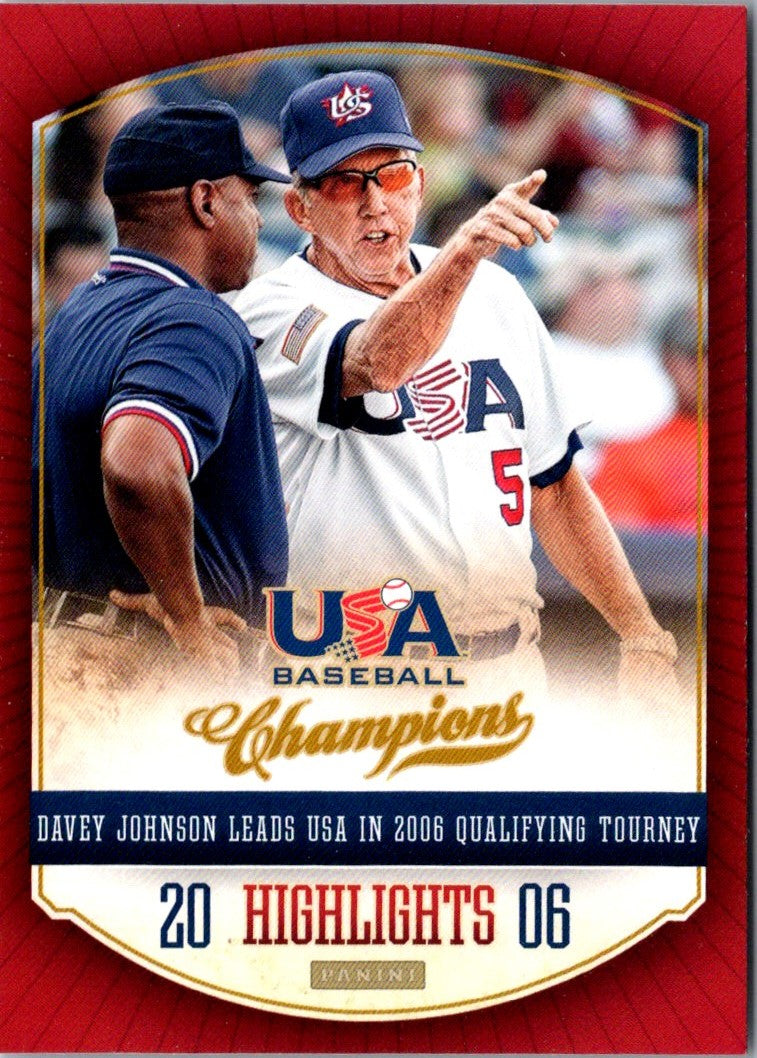 2013 Panini USA Champions Highlights Davey Johnson Leads