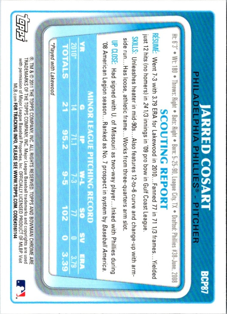 2011 Bowman Chrome Jarred Cosart