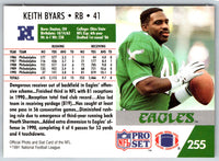 1991 Pro Set Keith Byars #255