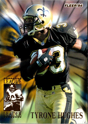 1994 Fleer League Leaders Tyrone Hughes #4
