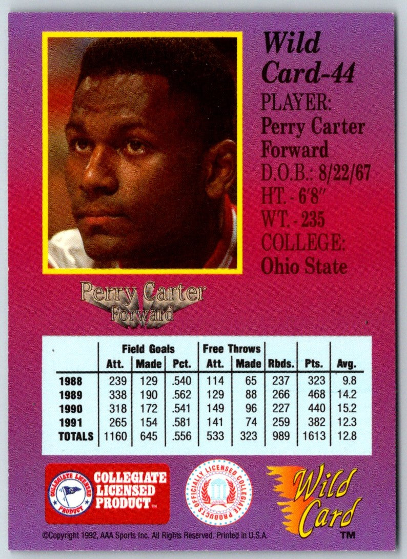 1991 Wild Card Perry Carter