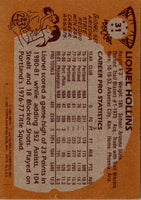 1981 Topps Lionel Hollins #31