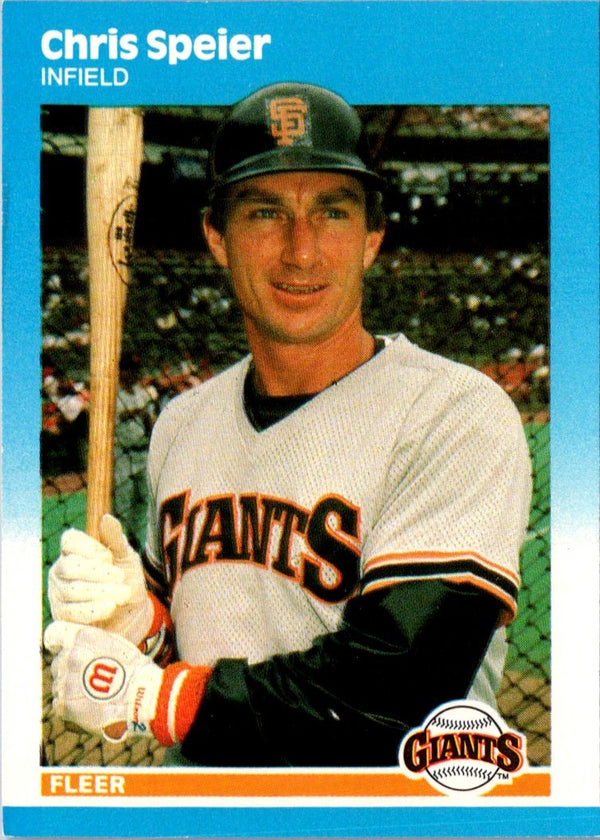 1987 Fleer Update Glossy Chris Speier #U-112