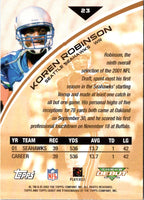 2002 Topps Debut Koren Robinson #23