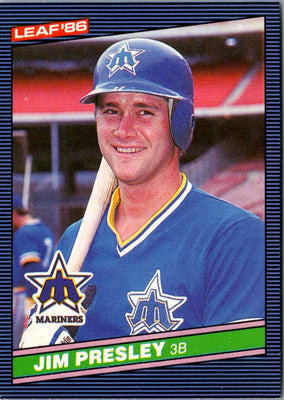 1986 Leaf Jim Presley #183