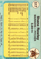 1982 Fleer Shane Rawley #517