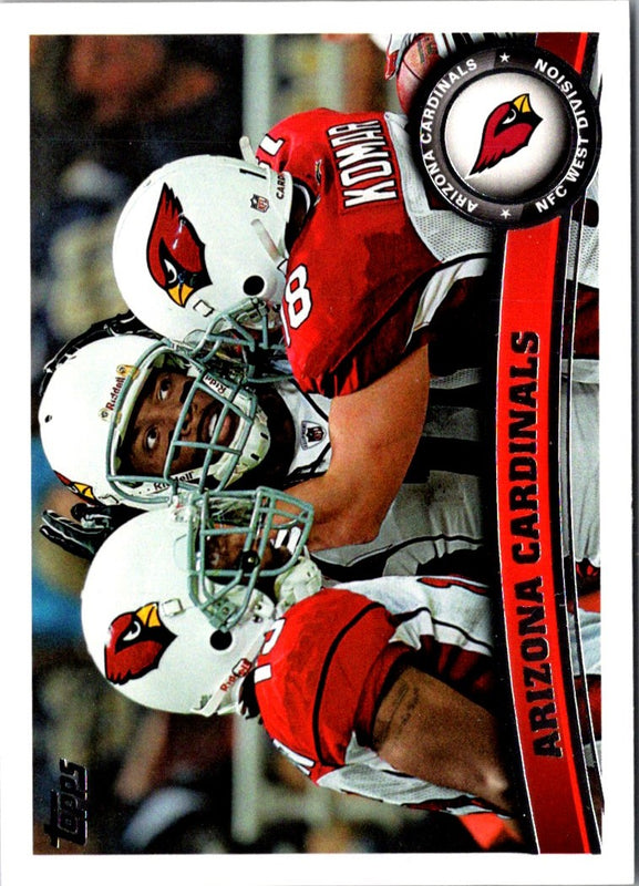 2011 Topps Arizona Cardinals (Larry Fitzgerald/Max Komar/Steve Breaston) #375