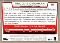 2012 Bowman Chrome Aroldis Chapman #210