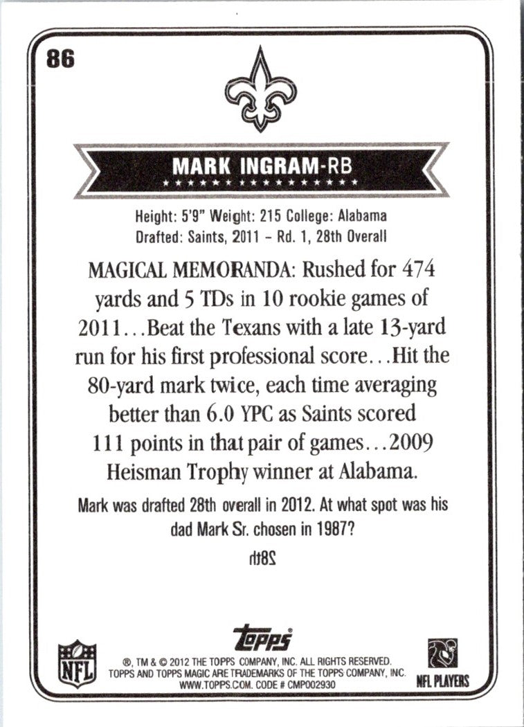 2012 Topps Magic Mark Ingram