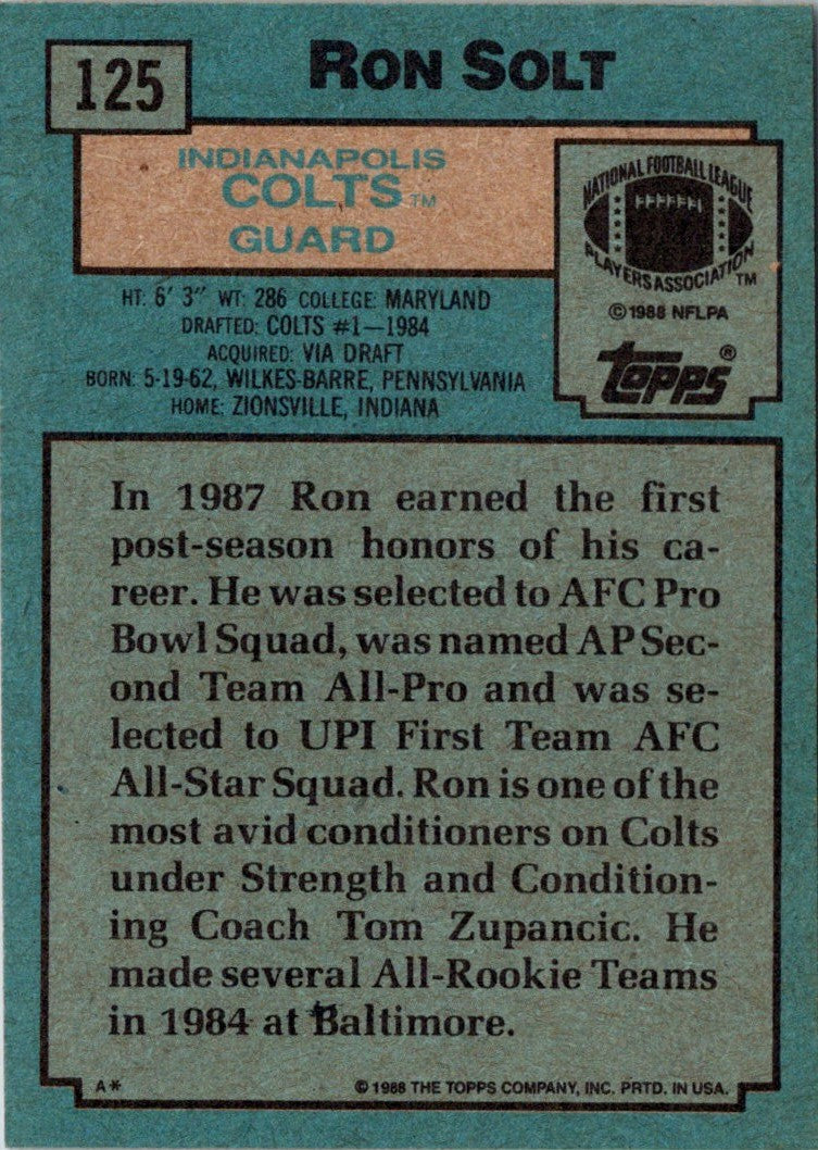 1988 Topps Ron Solt