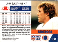 1992 Pro Set Power John Elway #7