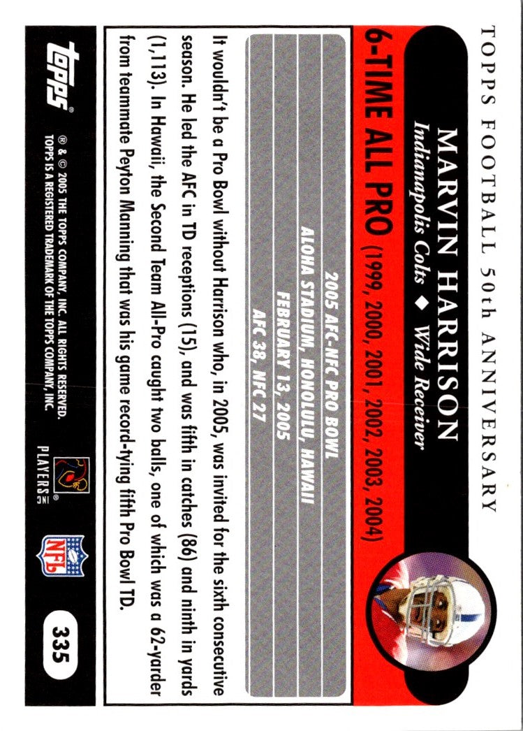 2005 Topps Marvin Harrison