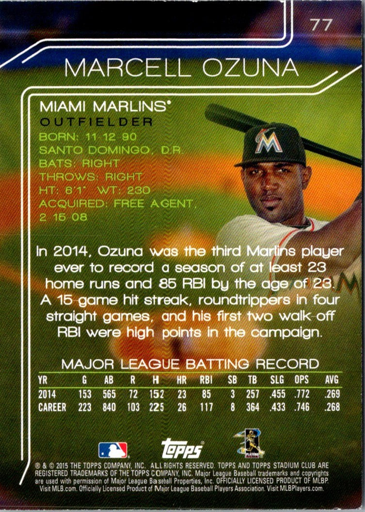 2015 Stadium Club Marcell Ozuna