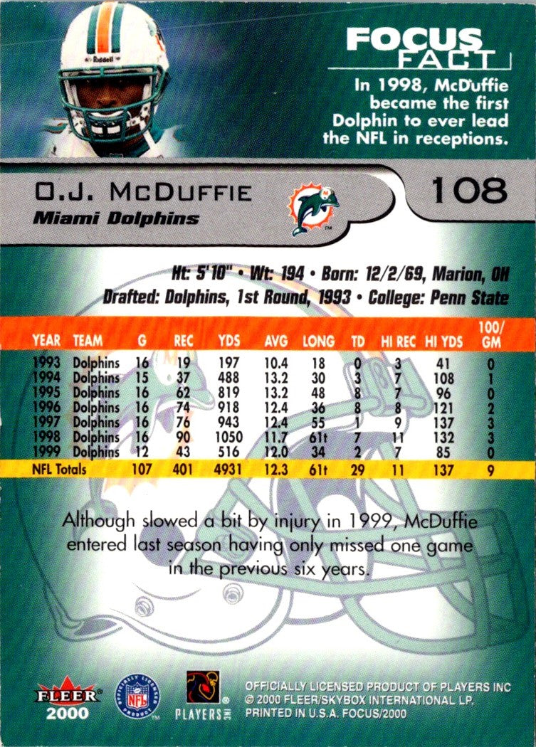2000 Fleer Focus O.J. McDuffie