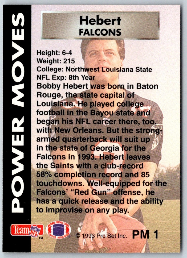 1993 Pro Set Power Moves Bobby Hebert