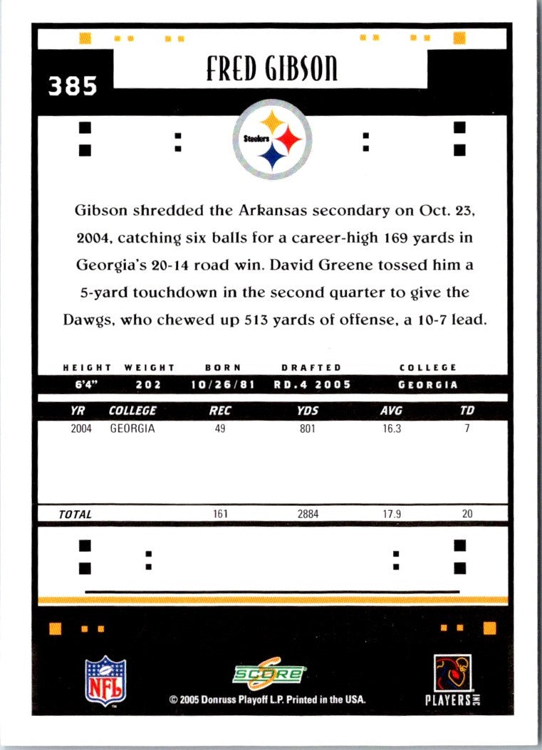 2005 Score Fred Gibson