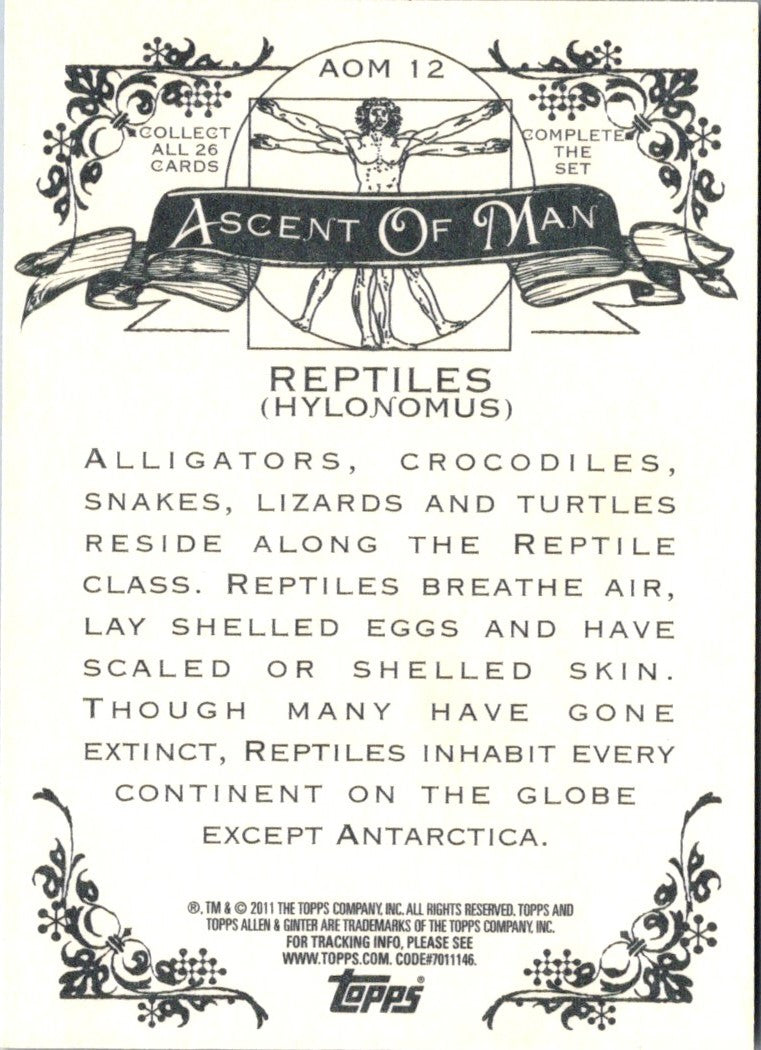 2011 Topps Allen & Ginter Ascent of Man Reptiles (Hylonomus)