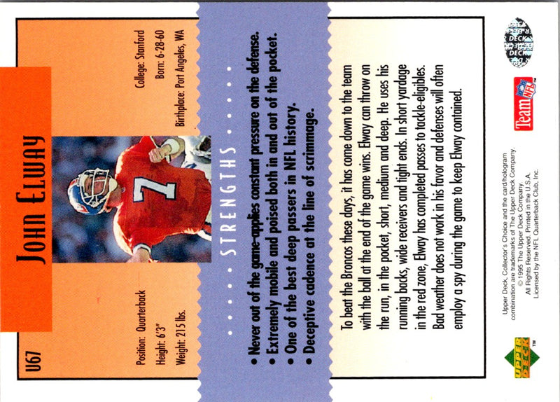 1995 Collector's Choice Update John Elway