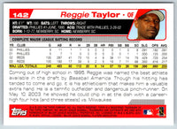 2004 Topps Reggie Taylor #142