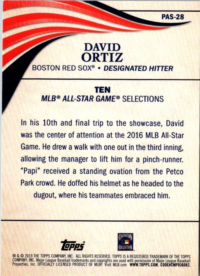 2019 Topps Update Perennial All-Stars David Ortiz