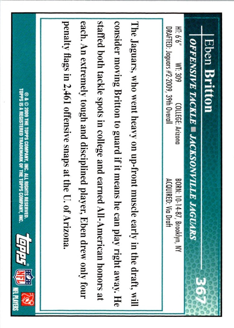 2009 Topps Eben Britton