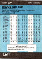 1986 Fleer Star Stickers Bruce Sutter #117