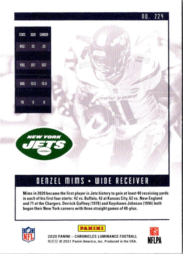 2020 Panini Denzel Mims