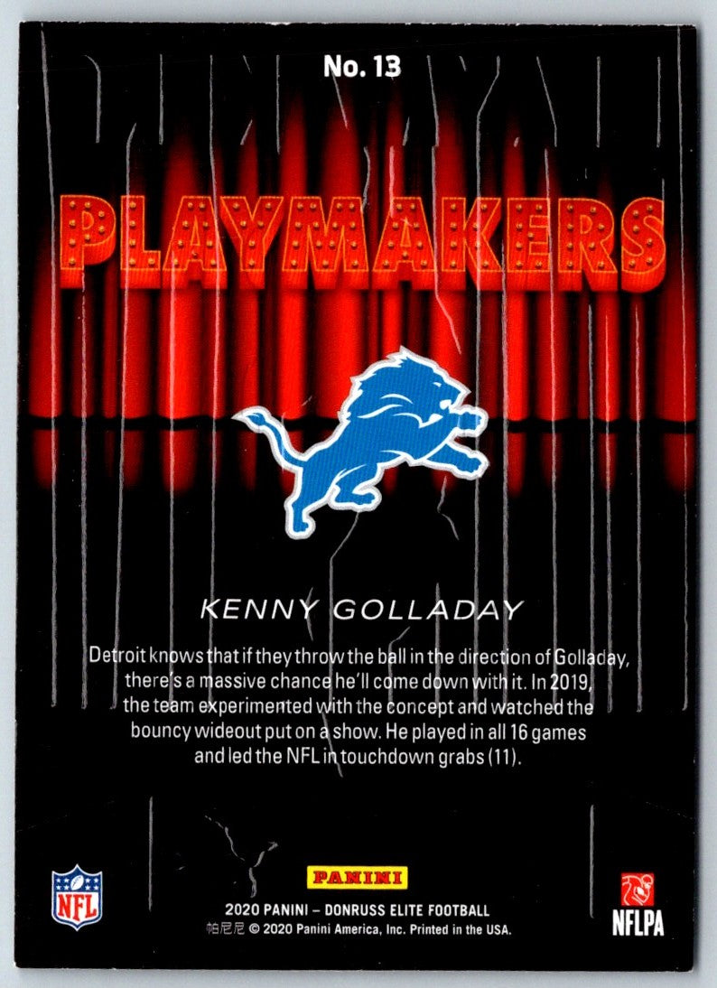 2020 Donruss Elite Playmakers Kenny Golladay