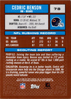 2006 Topps Draft Picks & Prospects Cedric Benson #78