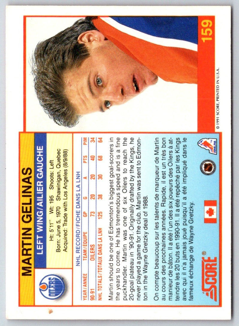 1991 Score Martin Gelinas