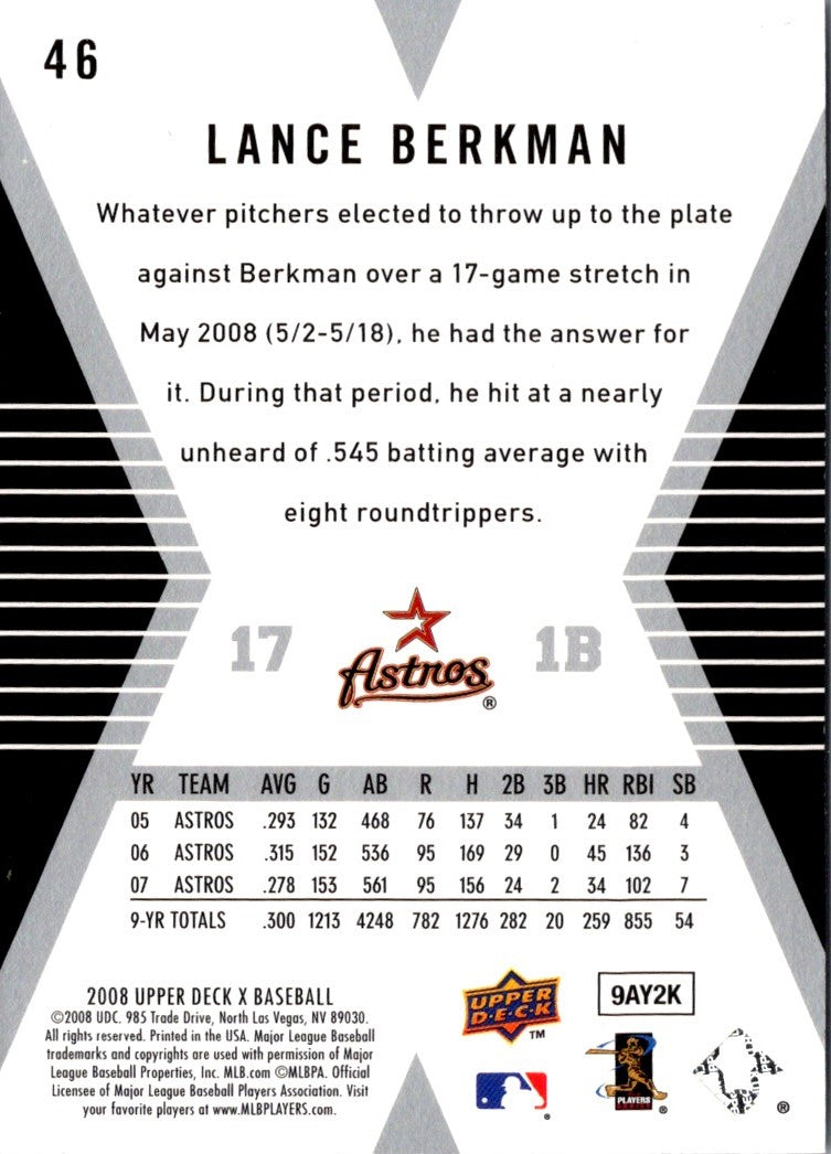 2008 Upper Deck X Lance Berkman