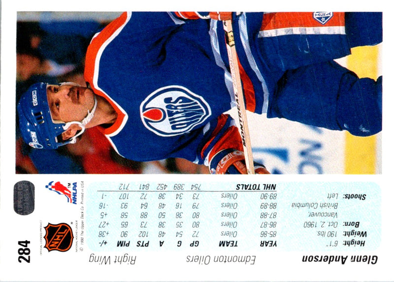 1990 Upper Deck Glenn Anderson