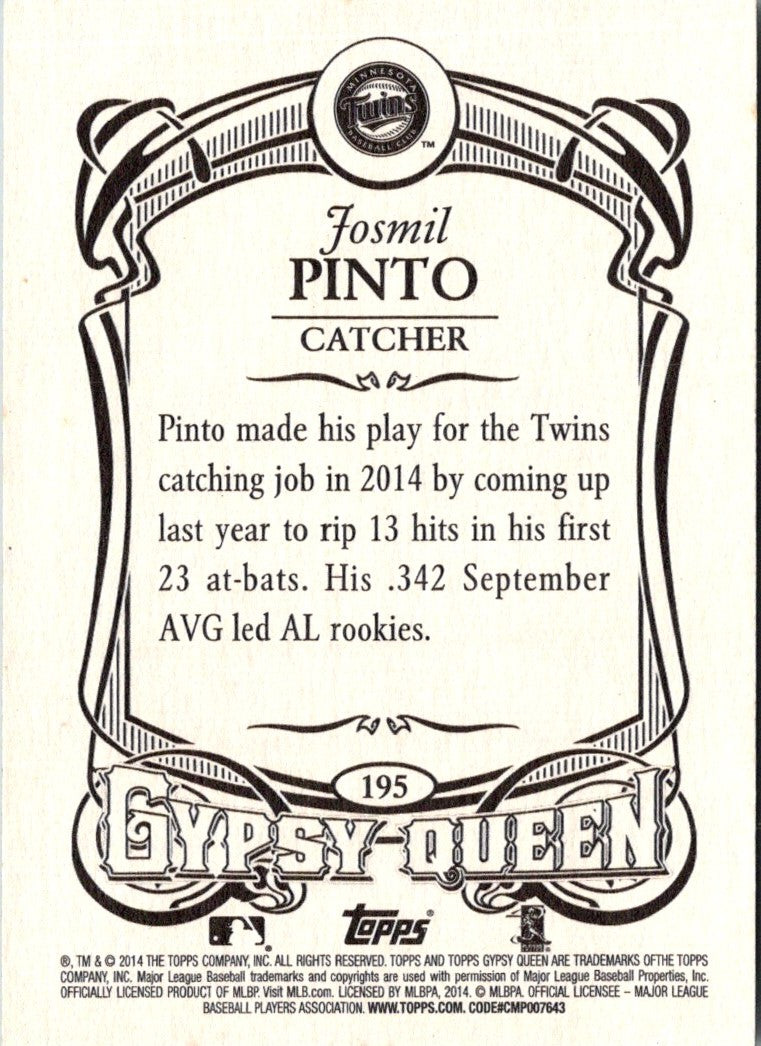 2014 Topps Gypsy Queen Josmil Pinto