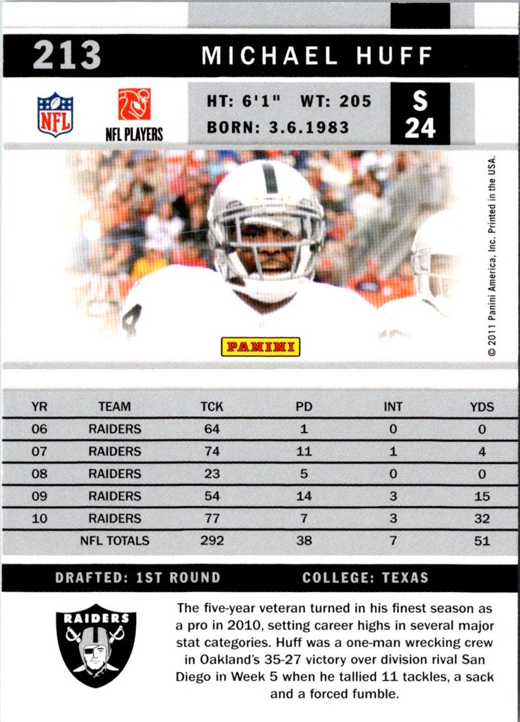 2011 Score Michael Huff