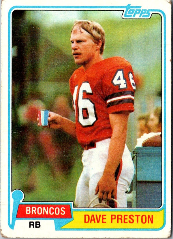 1981 Topps Dave Preston #52 Rookie