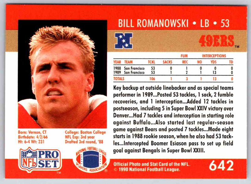 1990 Proset Bill Romanowski
