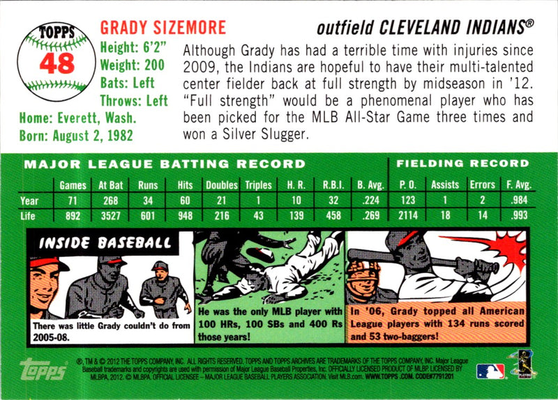 2012 Topps Archives Grady Sizemore