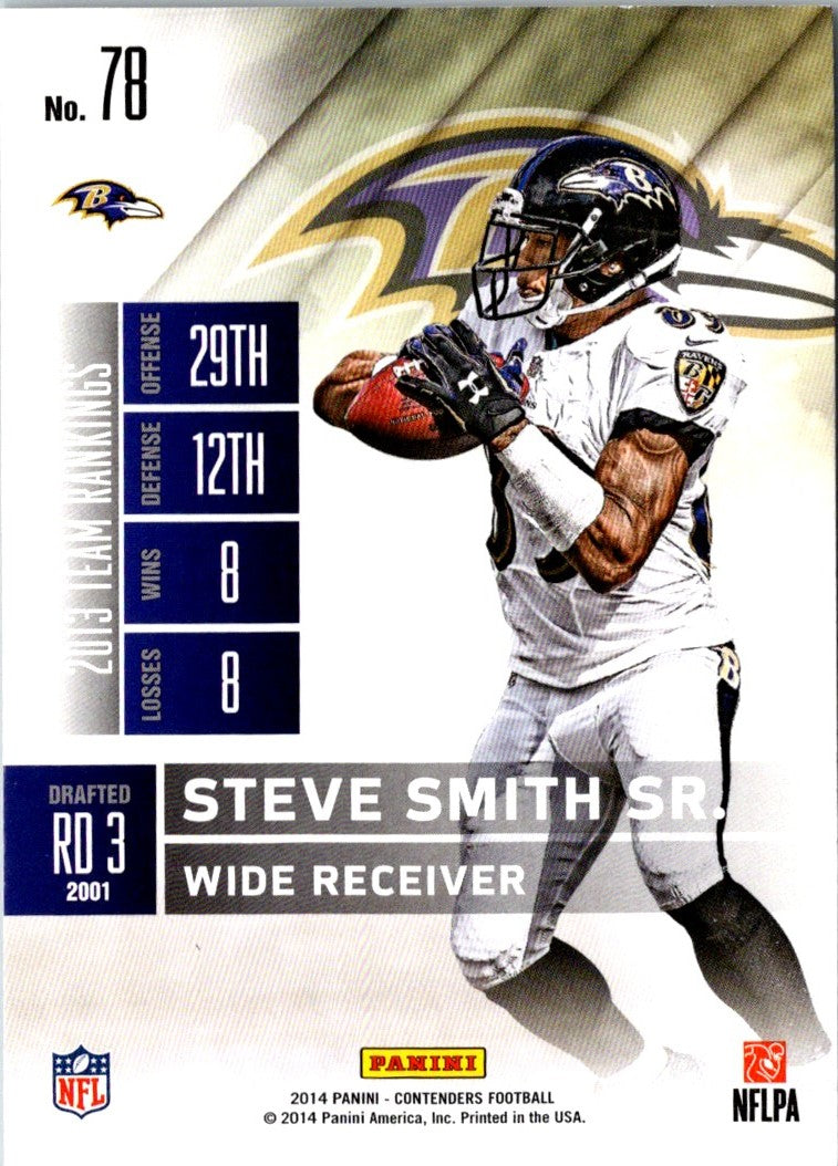 2014 Panini Contenders Steve Smith Sr.