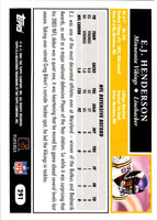 2005 Topps E.J. Henderson #291