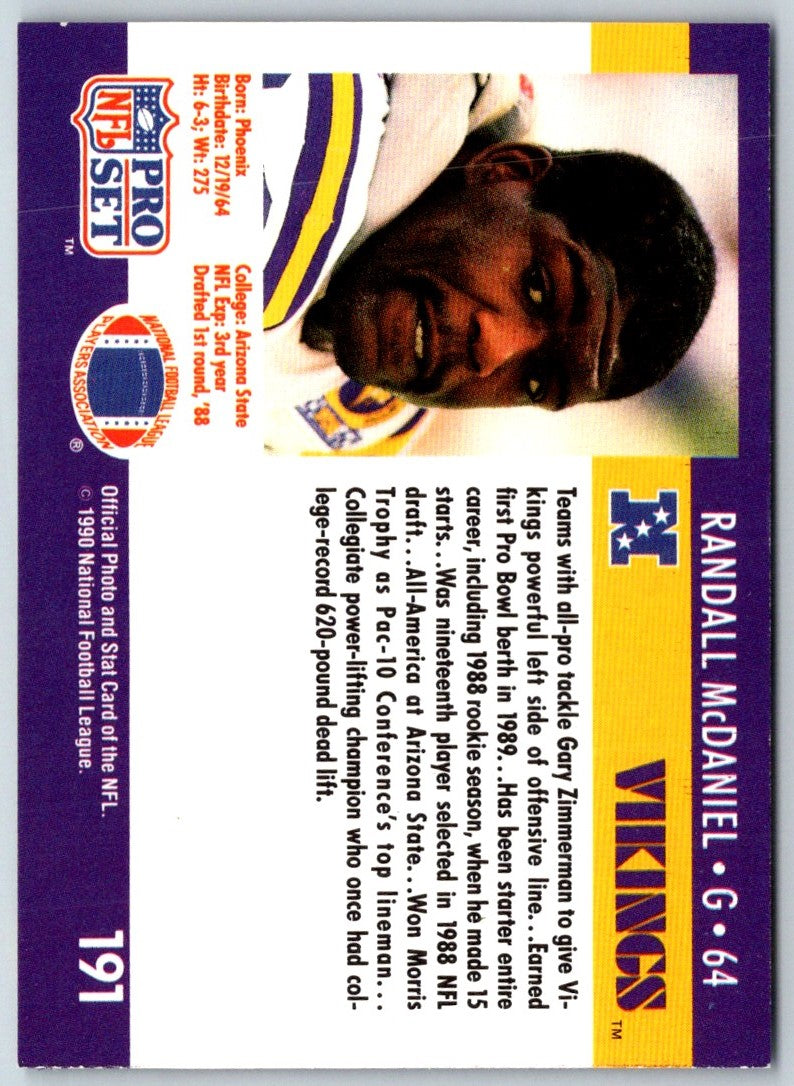 1990 Pro Set Randall McDaniel