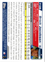 2004 Topps Traded & Rookies Brock Jacobsen #T138 Rookie