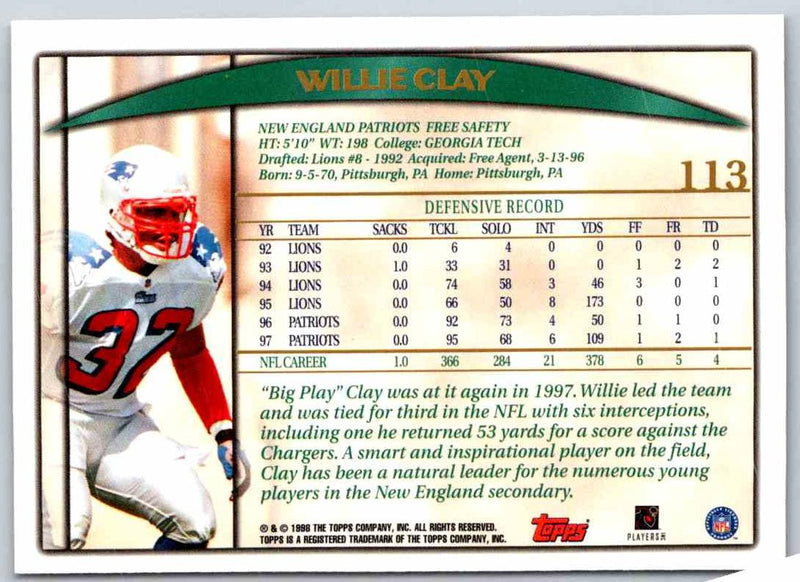 1998 Topps Willie Clay