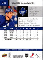 2009 Upper Deck Francois Beauchemin #281