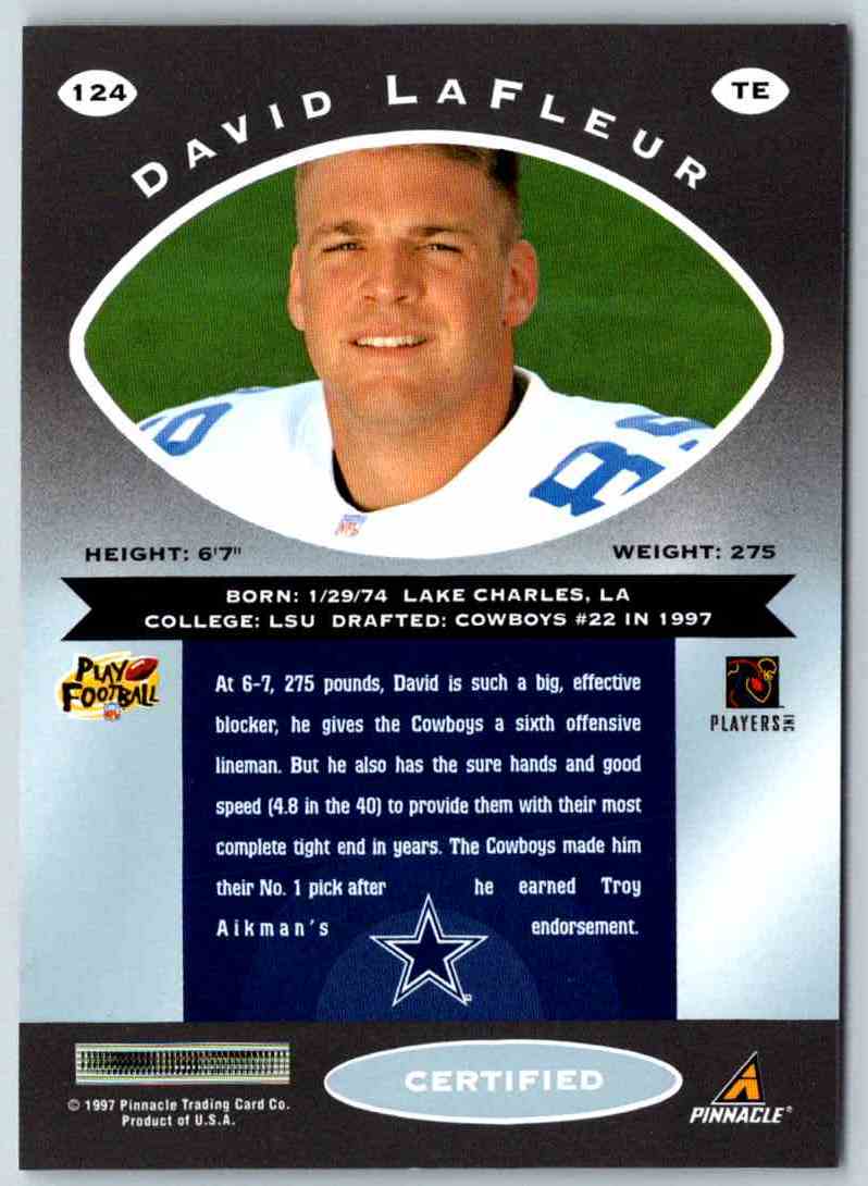 1997 Pinnacle Certified NFL David LaFleur