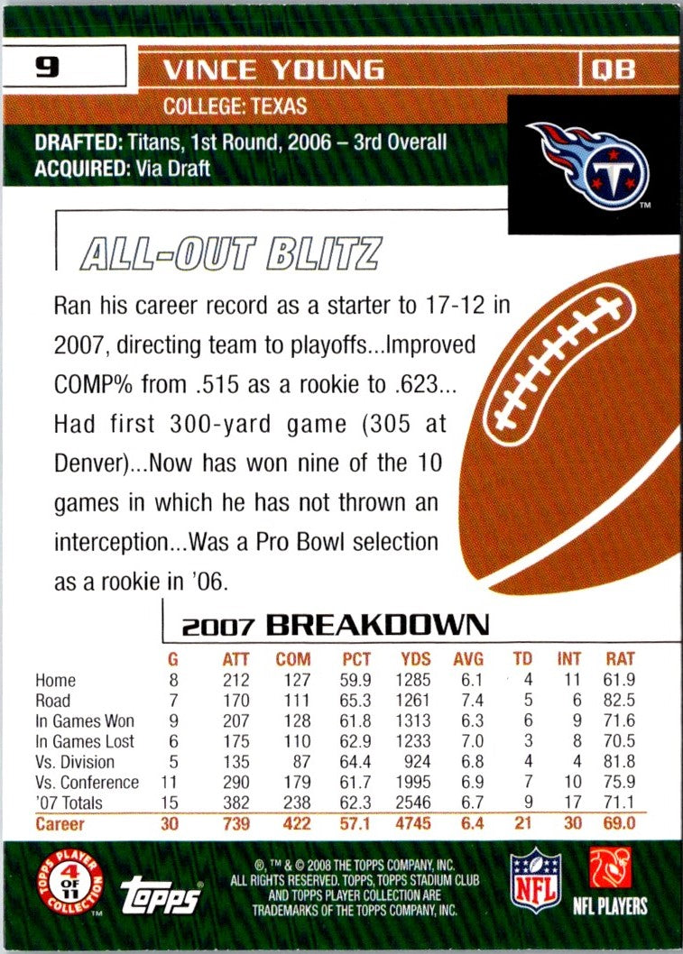 2008 Stadium Club Vince Young